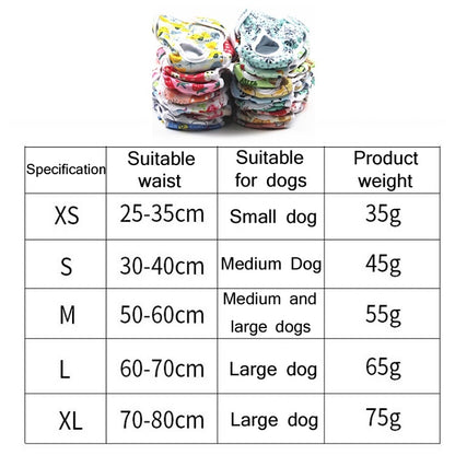 Female Dog Physiological Pants Dog Estrus Anti-Harassment Pants, M, L