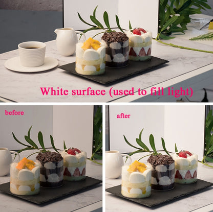 2 PCS 3-in-1 Reflective Board White + Black + Silver A4 Cardboard Folding Light Diffuser Board, 3-in-1 A4 Cardboard