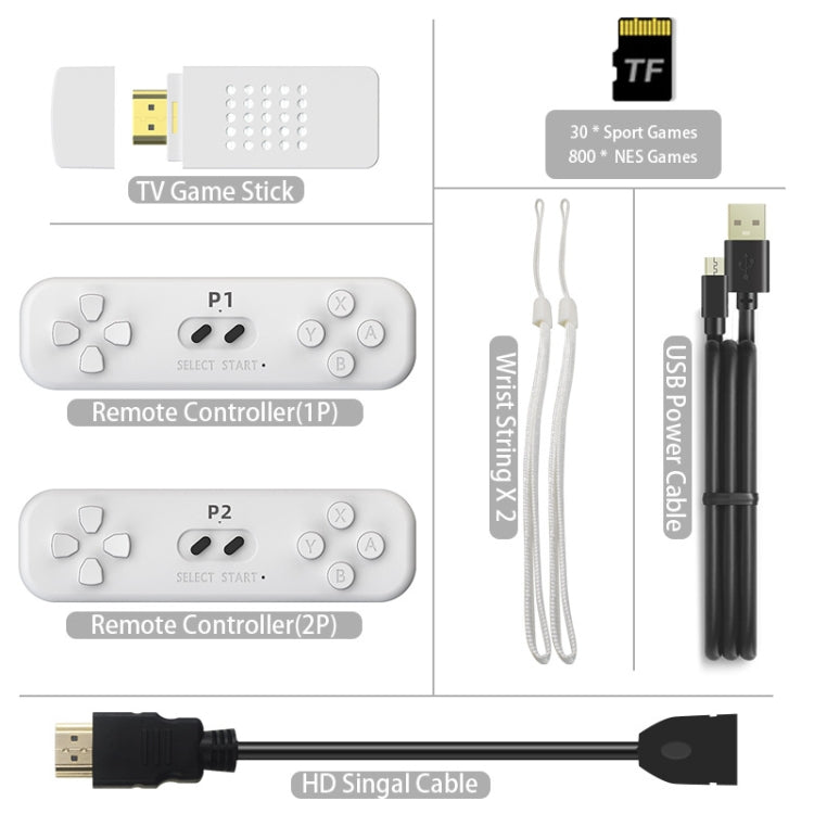 Mini Wireless Doubles HD TV Game Machine, Y2 FIT Somatosensory Version (830 Games)