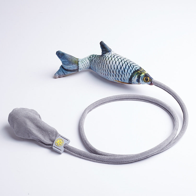 Creative Funny Cat Toy Simulation Fish Cat Toy Interactive Plush Airbag Toy, Sea Fish, Squid, Dog Tail, Horsetail