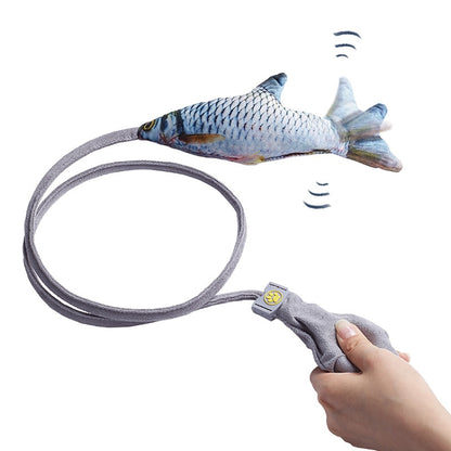 Creative Funny Cat Toy Simulation Fish Cat Toy Interactive Plush Airbag Toy, Sea Fish, Squid, Dog Tail, Horsetail