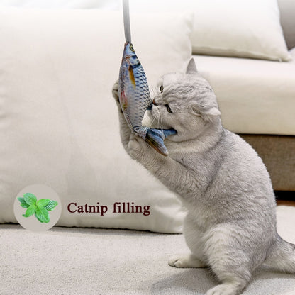 Creative Funny Cat Toy Simulation Fish Cat Toy Interactive Plush Airbag Toy, Sea Fish, Squid, Dog Tail, Horsetail