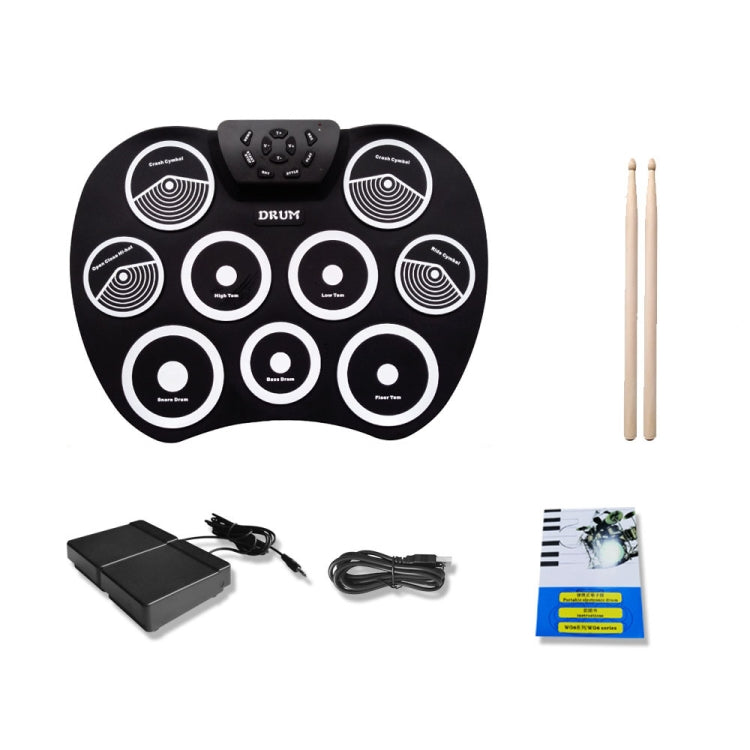 Silicone Folding Portable Hand-Rolled Drum DTX Game Strike Board, G801 White, G801 Yellow, G800 Red, G800 Yellow