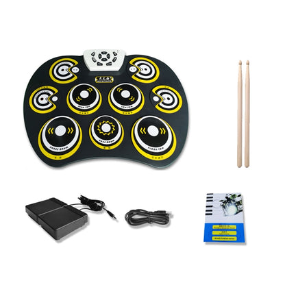 Silicone Folding Portable Hand-Rolled Drum DTX Game Strike Board, G801 White, G801 Yellow, G800 Red, G800 Yellow