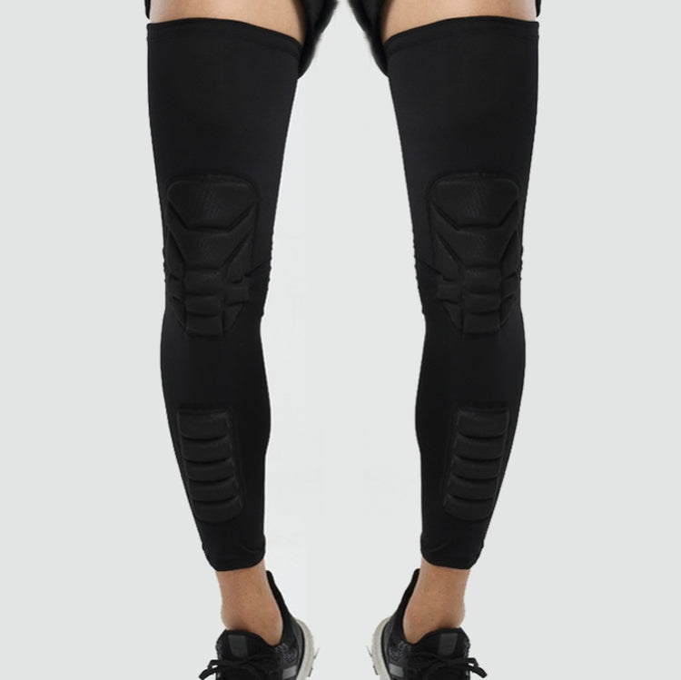 A Pair  Extended Sports Knee Pads Thigh and Calf Cover Outdoor Climbing Football Basketball Riding Protective Gear, L (Black), XL (Black), M (White), L  (White), XL (White), M (Red), L (Red), XL (Red), M (Blue), L  (Blue)