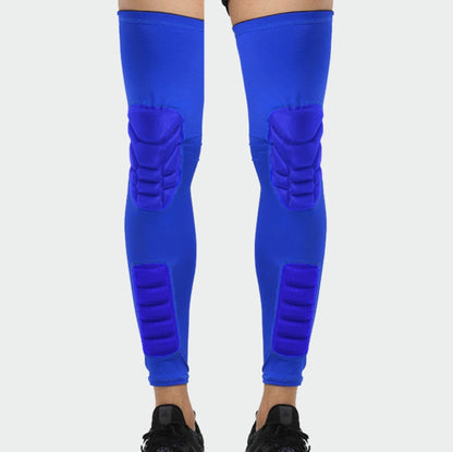 A Pair  Extended Sports Knee Pads Thigh and Calf Cover Outdoor Climbing Football Basketball Riding Protective Gear, L (Black), XL (Black), M (White), L  (White), XL (White), M (Red), L (Red), XL (Red), M (Blue), L  (Blue)