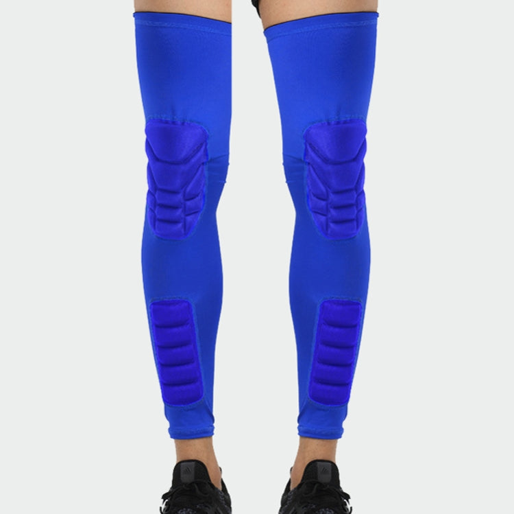 A Pair  Extended Sports Knee Pads Thigh and Calf Cover Outdoor Climbing Football Basketball Riding Protective Gear, L (Black), XL (Black), M (White), L  (White), XL (White), M (Red), L (Red), XL (Red), M (Blue), L  (Blue)
