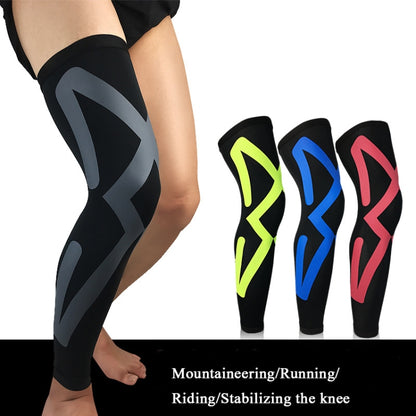 1pair  Sports Knee Pads Compression Elastic Protective Thigh And Calve Cover, M (Black / Gray), L  (Black / Gray), XL  (Black / Gray), M (Black / Green), L (Black / Green), XL (Black / Green), M (Black / Red), L (Black / Red), XL (Black / Red)
