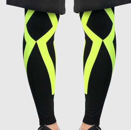1pair  Sports Knee Pads Compression Elastic Protective Thigh And Calve Cover, M (Black / Gray), L  (Black / Gray), XL  (Black / Gray), M (Black / Green), L (Black / Green), XL (Black / Green), M (Black / Red), L (Black / Red), XL (Black / Red)