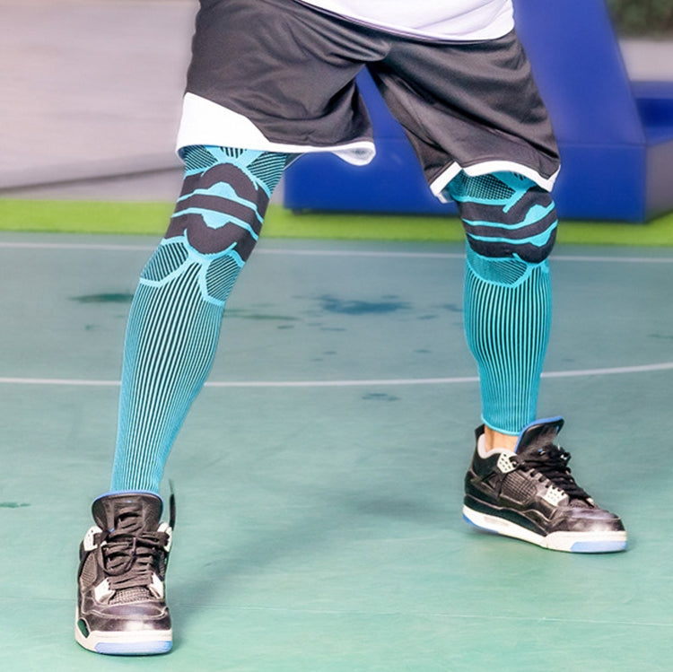 A Pair Sports Knee Pads Long Warm Compression Leggings Basketball Football Mountaineering Running Meniscus Patella Protector, M (Black Purple), L (Black Purple), XL (Black Purple), M (Sky Blue), L (Sky Blue), XL (Sky Blue), M (Orange Red), L (Orange Re...