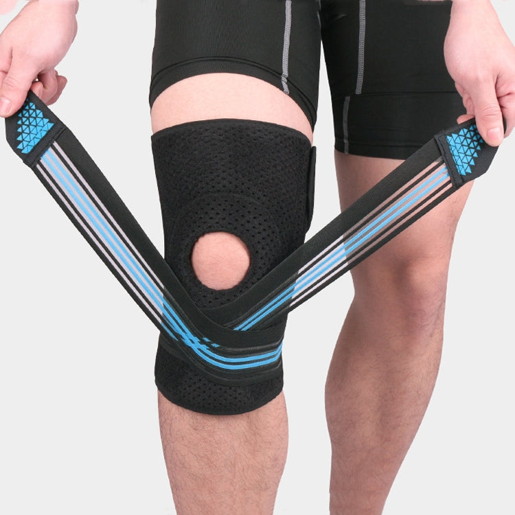 Sports Spring Supported Knee Brace Compression Protection Patella Riding Protective Gear, One Size, Patella Riding Protective Gear(Black / Gray), Patella Riding Protective Gear(Black / Orange), Patella Riding Protective Gear(Black / Red)
