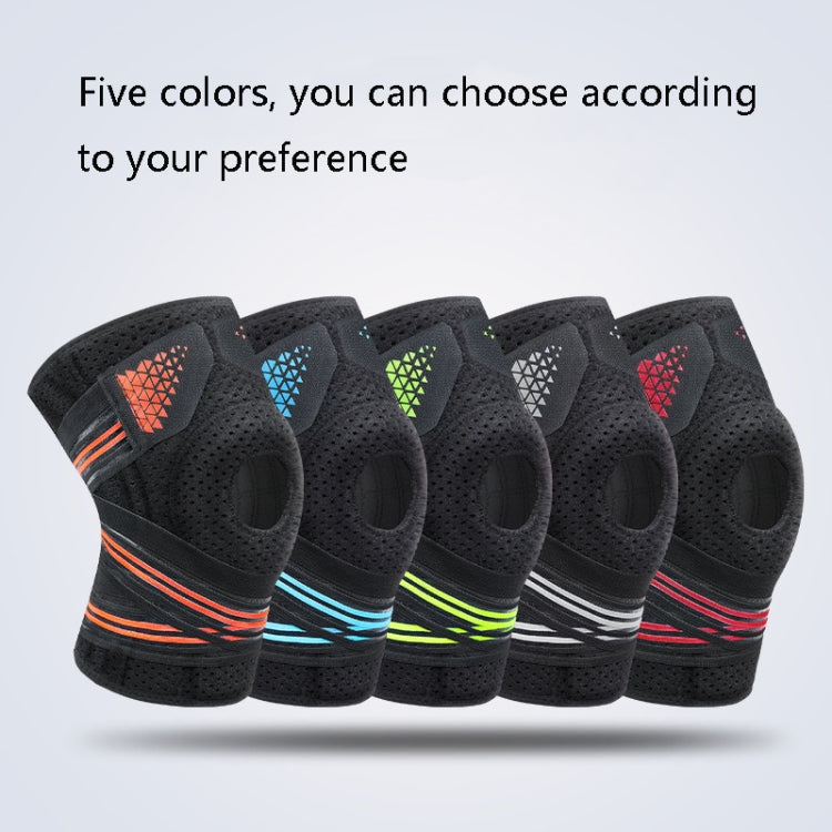 Sports Spring Supported Knee Brace Compression Protection Patella Riding Protective Gear, One Size, Patella Riding Protective Gear(Black / Gray), Patella Riding Protective Gear(Black / Orange), Patella Riding Protective Gear(Black / Red)