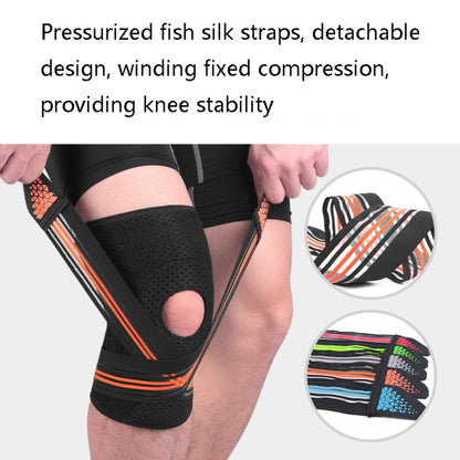 Sports Spring Supported Knee Brace Compression Protection Patella Riding Protective Gear, One Size, Patella Riding Protective Gear(Black / Gray), Patella Riding Protective Gear(Black / Orange), Patella Riding Protective Gear(Black / Red)