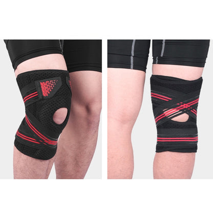 Sports Spring Supported Knee Brace Compression Protection Patella Riding Protective Gear, One Size, Patella Riding Protective Gear(Black / Gray), Patella Riding Protective Gear(Black / Orange), Patella Riding Protective Gear(Black / Red)