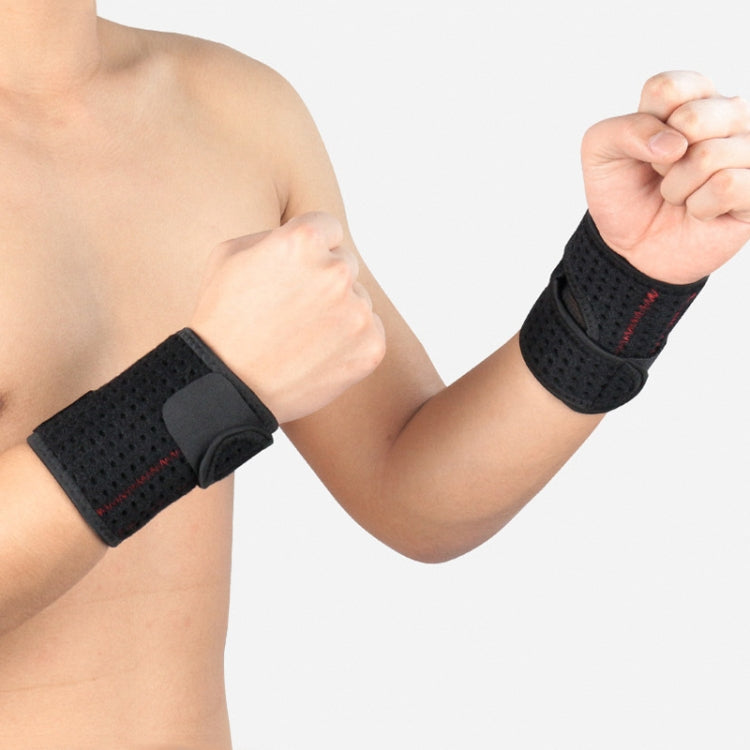 Aluminum Spring Supported Compression Wristband Basketball Volleyball Fitness Sport Protective Gear, Compression Wristband(Black)