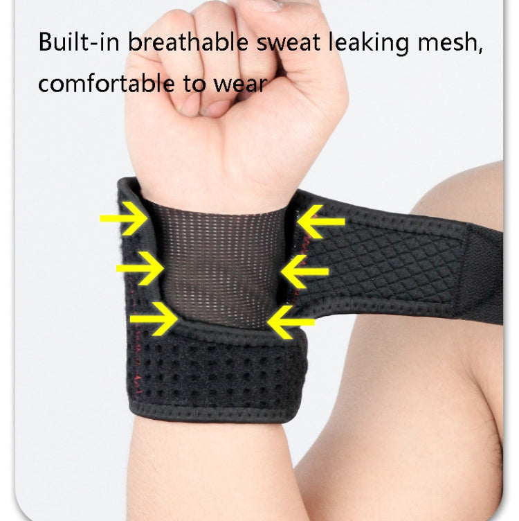 Aluminum Spring Supported Compression Wristband Basketball Volleyball Fitness Sport Protective Gear, Compression Wristband(Black)