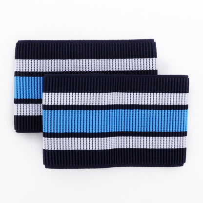 2pcs Mountain Bike Bicycle Outdoor Cycling Belt Striped Legs With Elastic Band, Cycling Belt (Blue)