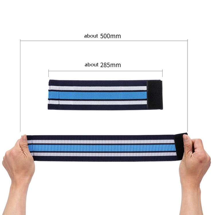 2pcs Mountain Bike Bicycle Outdoor Cycling Belt Striped Legs With Elastic Band, Cycling Belt (Blue)