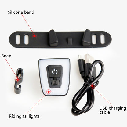 USB Bike Tail Light Night Riding Road Bike Tail Light Safety Warning Light, Tail Warning Light