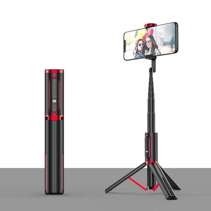 Bluetooth Selfie Stick with Tripod Multi-function Gimbal Mobile Phone Fill Light Live Support, Passion Red, Black, Girl Powder, White Gold