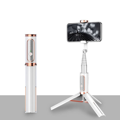 Bluetooth Selfie Stick with Tripod Multi-function Gimbal Mobile Phone Fill Light Live Support, Passion Red, Black, Girl Powder, White Gold