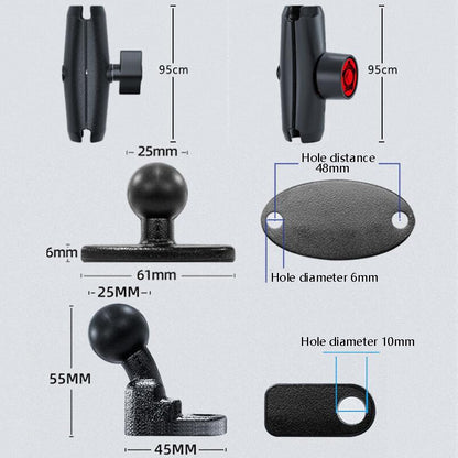 Motorcycle Metal Navigation Mobile Phone Bracket,Style:, Rearview Mirror Installation (Anti-theft), Rearview Mirror Installation (Hand Twist), Thin Tube Fixation (Anti-theft), Thin Tube Fixation (Hand Twist), Handle Installation (Anti-theft)