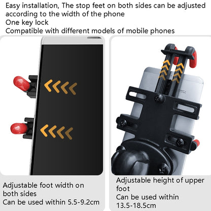 Motorcycle Metal Navigation Mobile Phone Bracket,Style:, Rearview Mirror Installation (Anti-theft), Rearview Mirror Installation (Hand Twist), Thin Tube Fixation (Anti-theft), Thin Tube Fixation (Hand Twist), Handle Installation (Anti-theft)