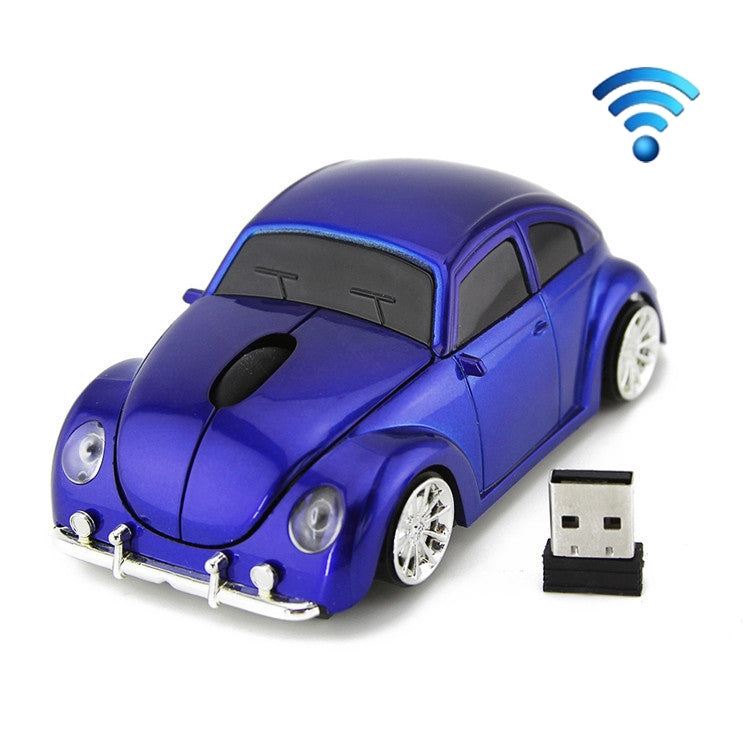 CM0010B 1200 DPI 3-keys Car Shape Wireless Mouse, Yellow, Red, Blue, Black