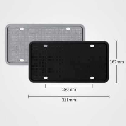 2 Sets Waterproof Rustproof Non-damaging Car Paint Silicone License Plate Frame, US Black, Black