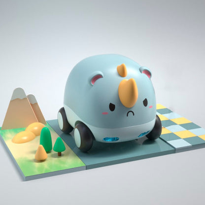 Cartoon Cute Pet Pull Back Car Children Mini Puzzle Inertia Car Toy, Bee, Dinosaur, Rhino, Deer, Puppy, Whale