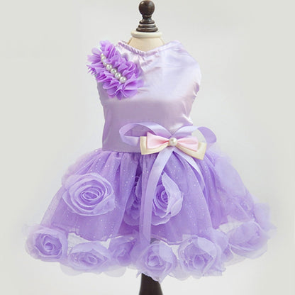 Pet Clothes Dog Spring Summer Thin Dress Rose Dress, S, M, L, XXL, XS, XL