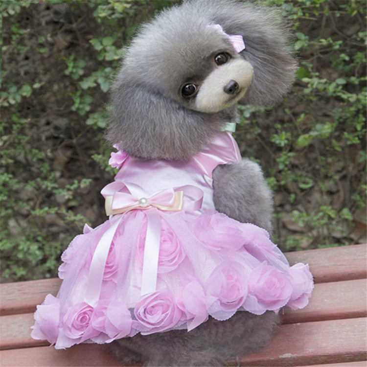 Pet Clothes Dog Spring Summer Thin Dress Rose Dress, S, M, L, XXL, XS, XL