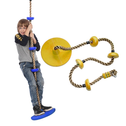 Children Swing Climbing Rope Big Small Disc Sling Rope Swing,Random Color Delivery, Small Disc