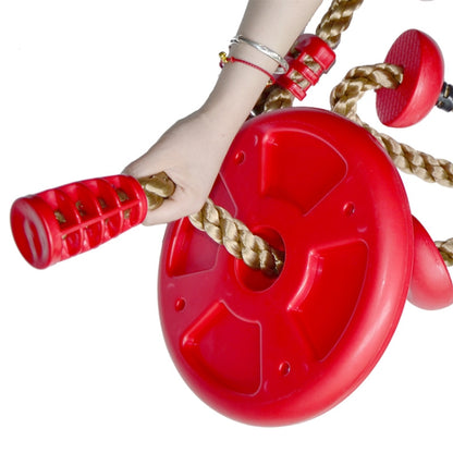 Children Swing Climbing Rope Big Small Disc Sling Rope Swing,Random Color Delivery, Small Disc