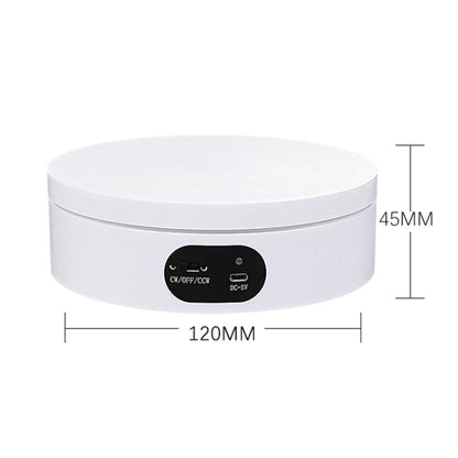 ND120 USB Automatic Rotating Camera Table Hand-Made Panoramic Display Table Turntable, 12cm/Powered by USB(W)