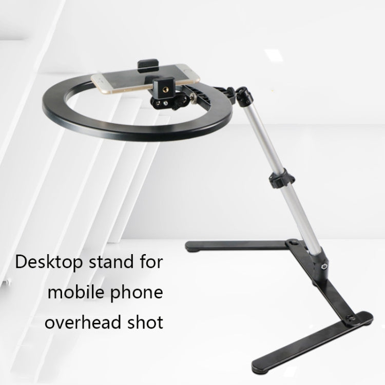 FP-10 Desktop Multi-Function Photography Support Phone Live Stand LED Fill Light, Specification:, Desktop Bracket + Phone Clip