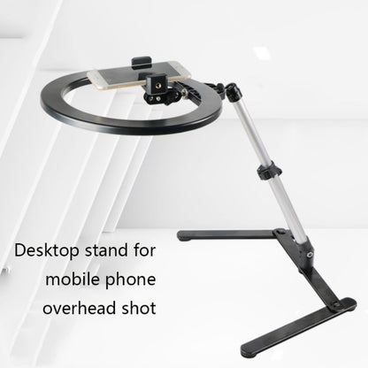 FP-10 Desktop Multi-Function Photography Support Phone Live Stand LED Fill Light, Specification:, Desktop Bracket + Phone Clip