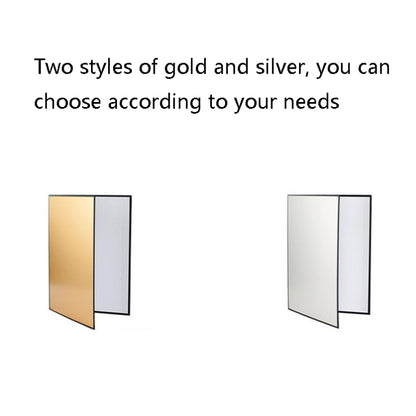 2 PCS Photography Folded Thickening A4 Cardboard Folding Light Diffuser Board, A4 Cardboard Silver, A4 Cardboard Gold