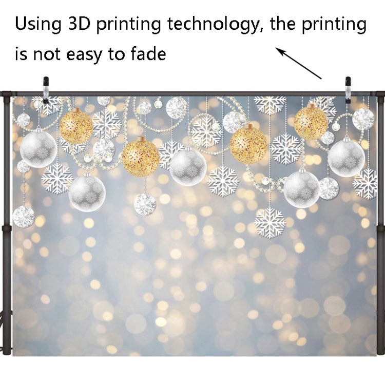2.1m X 1.5m Christmas Ball Snowflake Party Decorative Photography Background, Christmas Ball