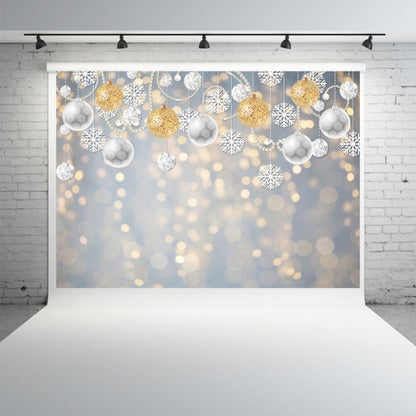 2.1m X 1.5m Christmas Ball Snowflake Party Decorative Photography Background, Christmas Ball