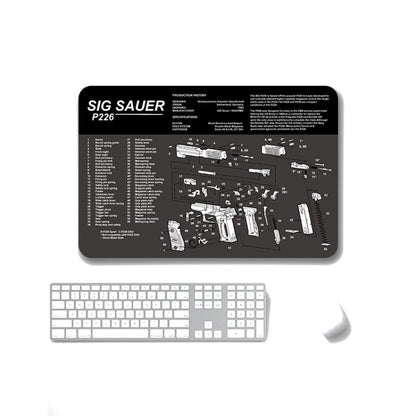 2 PCS Heat Transfer Non-Slip Single-Sided Office Gaming Mouse Pad, 2mm, 3mm, 4mm, 5mm