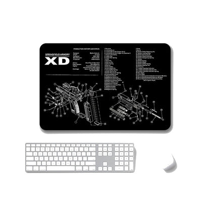 2 PCS Heat Transfer Non-Slip Single-Sided Office Gaming Mouse Pad, 2mm, 3mm, 4mm, 5mm