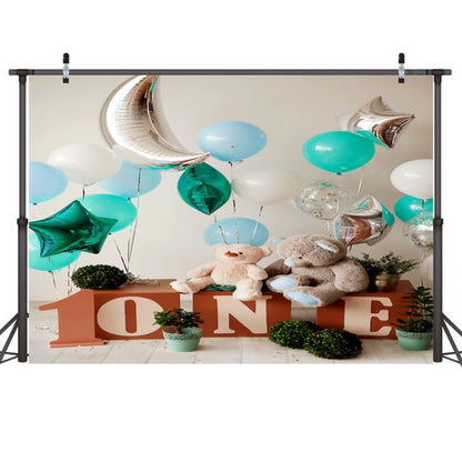 2.1m X 1.5m One Year Old Birthday Photography Background Party Decoration Hanging Cloth
