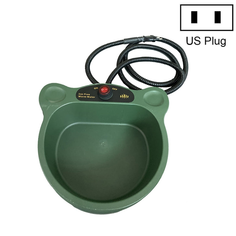 Outdoor Heating Bowl Pet Food Tray Automatic Thermostatic Water Bowl For Cats & Dogs, US Plug, EU Plug