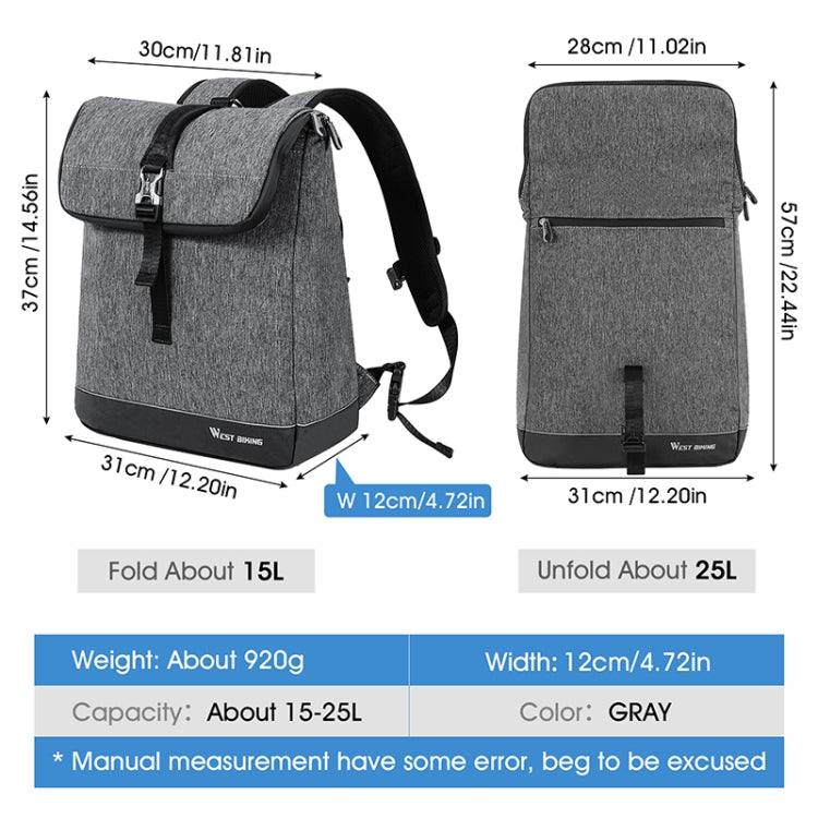 WEST BIKING YP0707259 Bicycle Riding Shelf Bags Camel Bag Multi-Function Mountain Bike Computer Backpack, WEST BIKING YP0707259