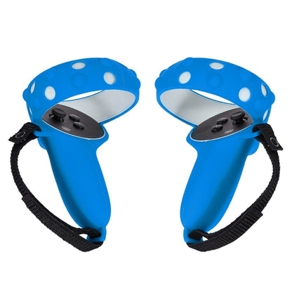 2 Sets GS092 Handle Controller Silicone Protective Cover Anti-Fall And Anti-Lost All-Inclusive Cover For Oculus Quest 2, GS092 Blue, GS092 Black