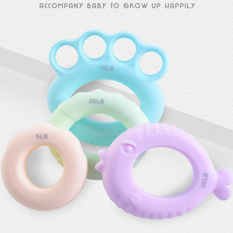 Children Grip Ring Finger Strength Training Finger Power Device, Specification: 5LB (Finite Orange Pink), 5LB (Finite Orange Pink), 15LB (Finite Light Blue), 25LB (Finite Light Purple), 35LB (Finite Light Green), 5LB (Olive Orange Pink)