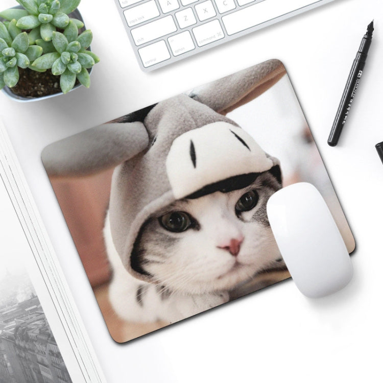 6 PCS Non-Slip Mouse Pad Thick Rubber Mouse Pad, Size: 21 X 26cm, Gift Of Love, Tea Cup Kitten, Colorful Flowers, Big Head, Stunning Pig, Fighting Dog, Blind Eye Cat, Starry Sky, Apricot Flower, Shy Kitten, Black White Circle, Garland Rabbit...