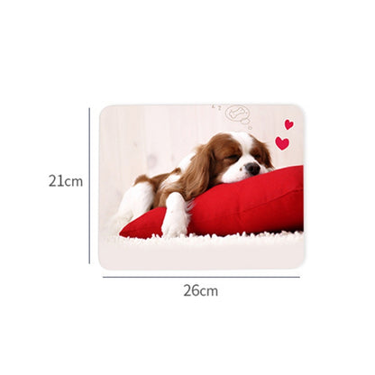 6 PCS Non-Slip Mouse Pad Thick Rubber Mouse Pad, Size: 21 X 26cm, Gift Of Love, Tea Cup Kitten, Colorful Flowers, Big Head, Stunning Pig, Fighting Dog, Blind Eye Cat, Starry Sky, Apricot Flower, Shy Kitten, Black White Circle, Garland Rabbit...