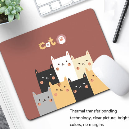 6 PCS Non-Slip Mouse Pad Thick Rubber Mouse Pad, Size: 21 X 26cm, Gift Of Love, Tea Cup Kitten, Colorful Flowers, Big Head, Stunning Pig, Fighting Dog, Blind Eye Cat, Starry Sky, Apricot Flower, Shy Kitten, Black White Circle, Garland Rabbit...